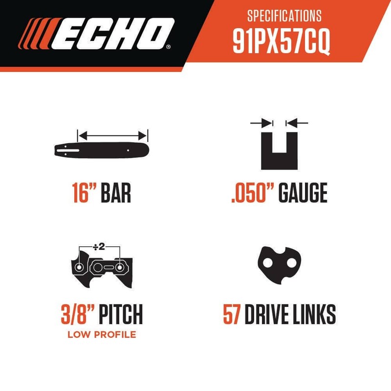 ECHO 16 in. Low Profile Chainsaw Chain - 57 Link gallery