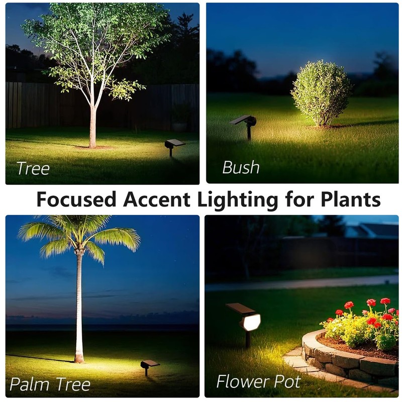 2Pack Solar Power LED Landscape Light Outdoor Garden Yard Pathway Lawn Spotlight gallery