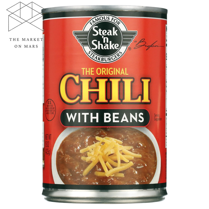 (4 Pack) Steak 'N Shake Chili with Beans, 15 Oz gallery