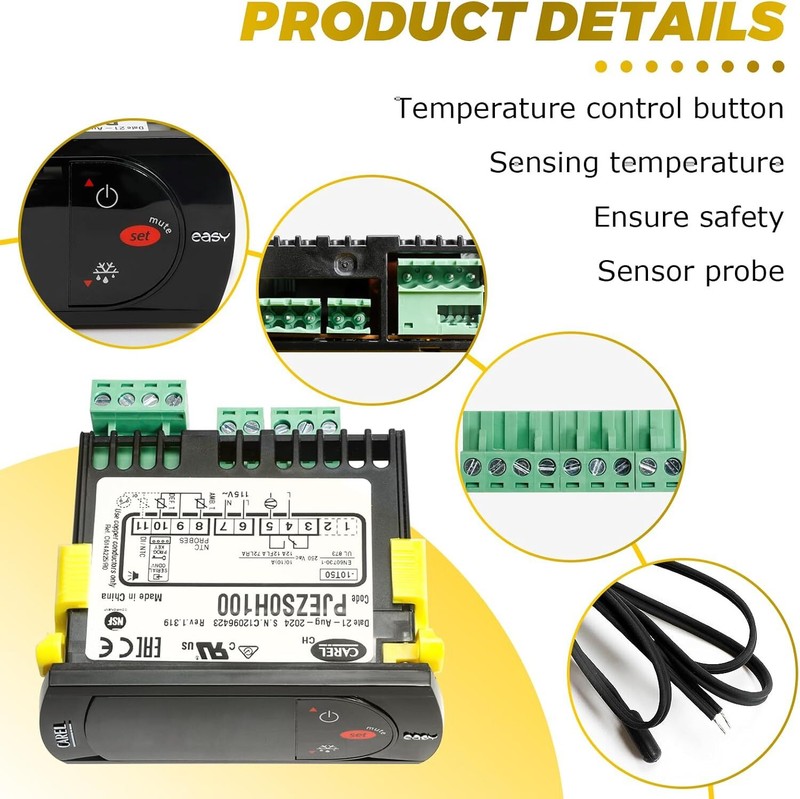 for Carel Temperature Controllers,PJEZS0H100 Digital Thermostat with Temperature gallery