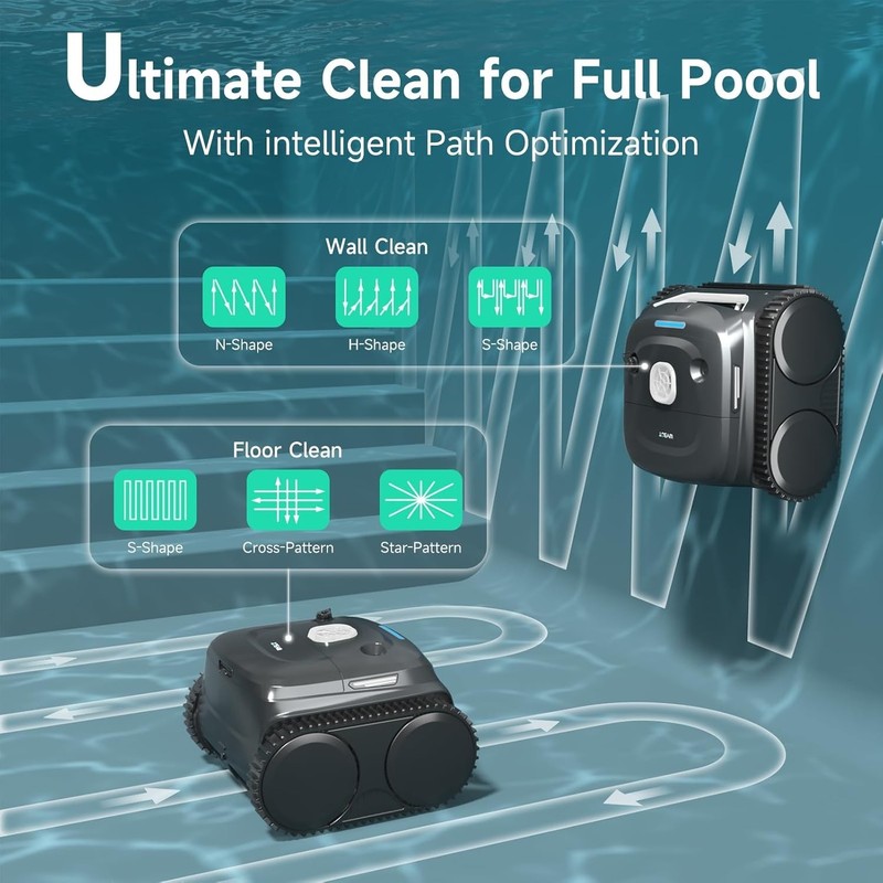 WYBOT C2 Cordless Robotic Pool Cleaner Wall Floor Waterline 2026 Upgrade gallery