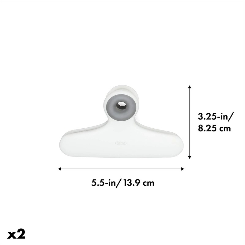 OXO Good Grips Bag/Chip Clips (Extra-wide) - 2 Pack, White gallery