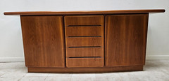 Danish modern Skovby Teak Sideboard Console Buffet Server Denmark Floating Top
