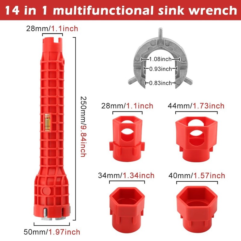 14-in-1 Multi-functional Wrench Faucet Sink Installer Tool for Toilets &Kitchens gallery