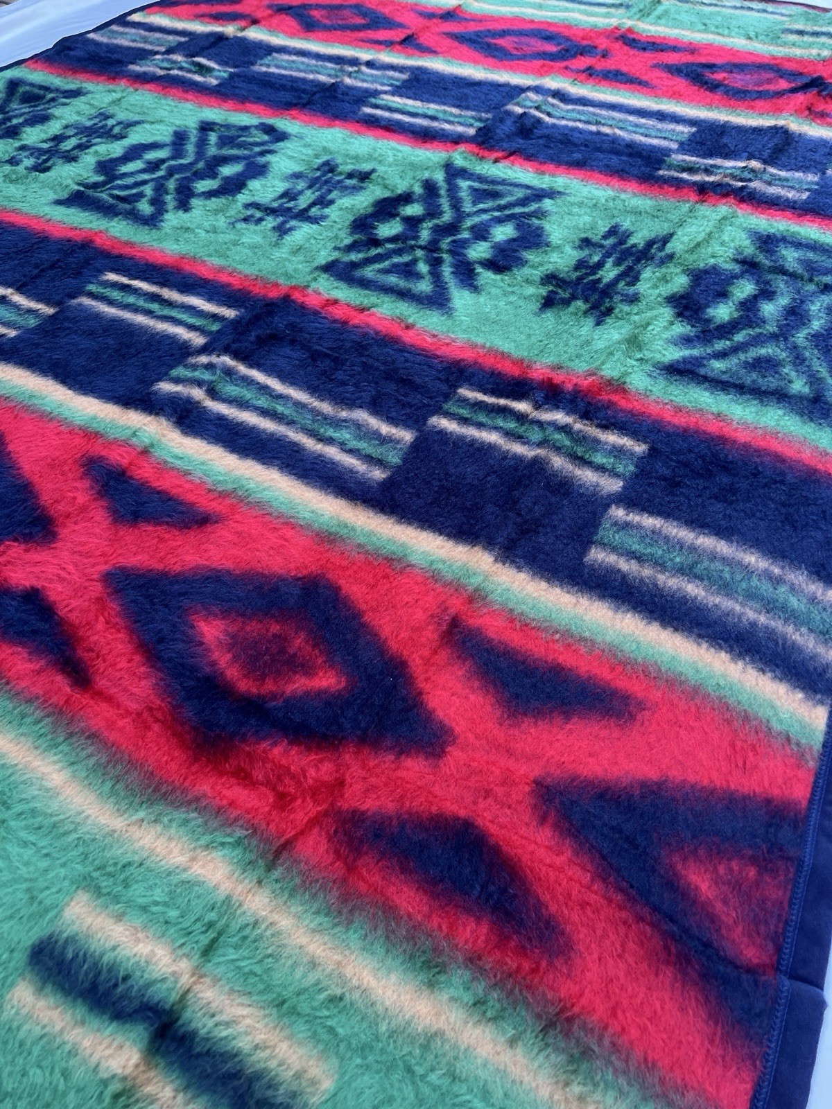 Biederlack Southwest Aztec Fleece Blanket Reversible Throw 58”x76” Germany gallery