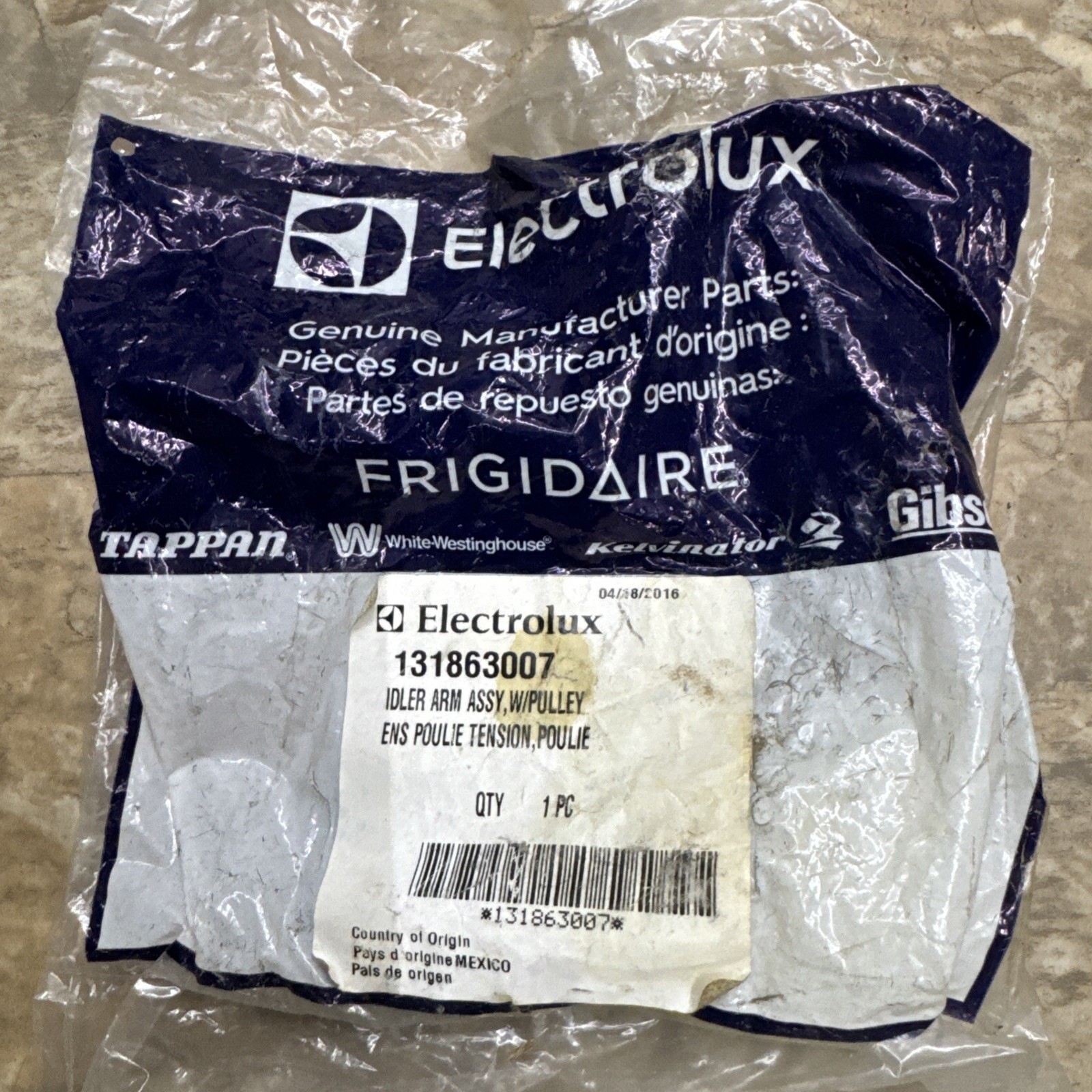 Frigidaire 131863007 Idler Arm Pulley. New Old Stock. For Select Models gallery