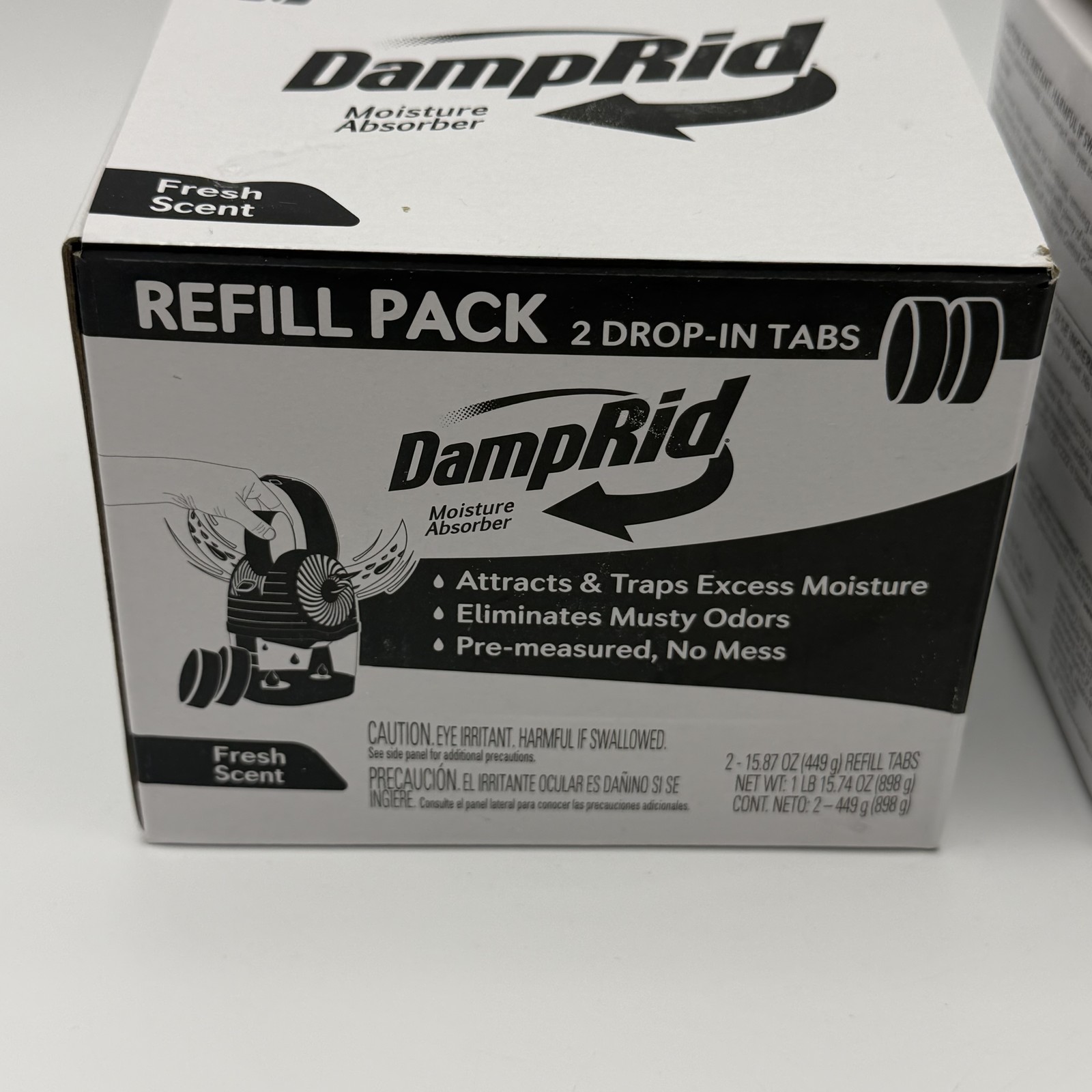 2 Boxes DampRid Fresh Scent Moisture Absorber Refill Drop-In Tabs - 2 per box gallery