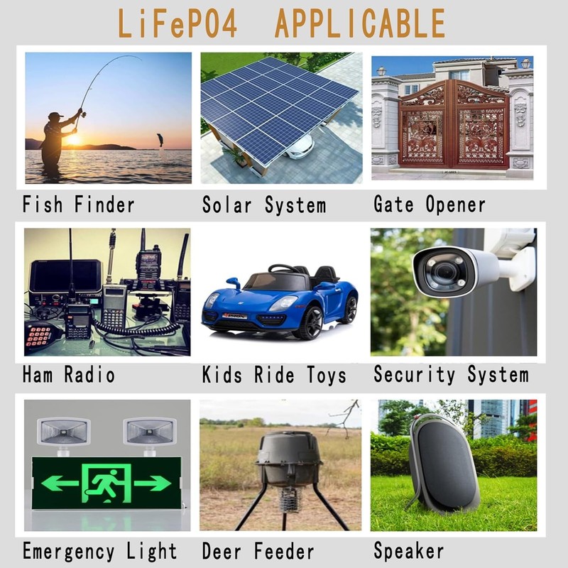 12V 7Ah Lithium Battery Rechargeable LiFePO4 Phosphate Battery For Fish Finder gallery
