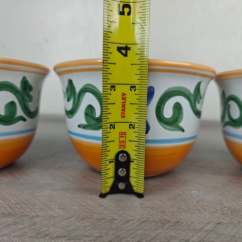 Williams-Sonoma Sunshine Handpainted Ceramic Bowls Set Of 3 Floral & Vine Italy gallery