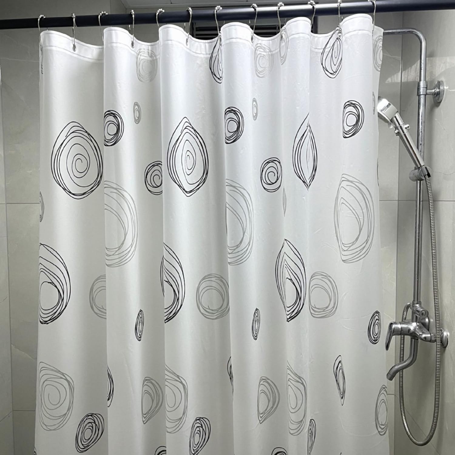 Plastic Shower Liner-Premium EVA 6G Thickened Shower Curtain Liner w/' Rustproof gallery