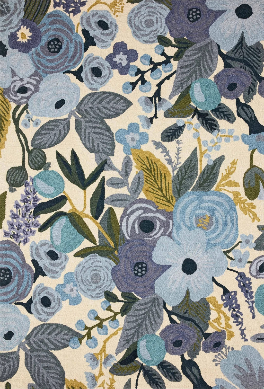 Floral Loop rug | Wool Area Rug | Bedroom - Living Room Rug | Designer Rugs gallery