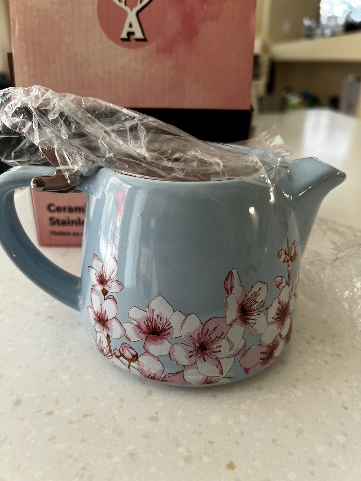 Alfred Ceramic And Stainless Steel Teapot 20 oz. Brand New gallery