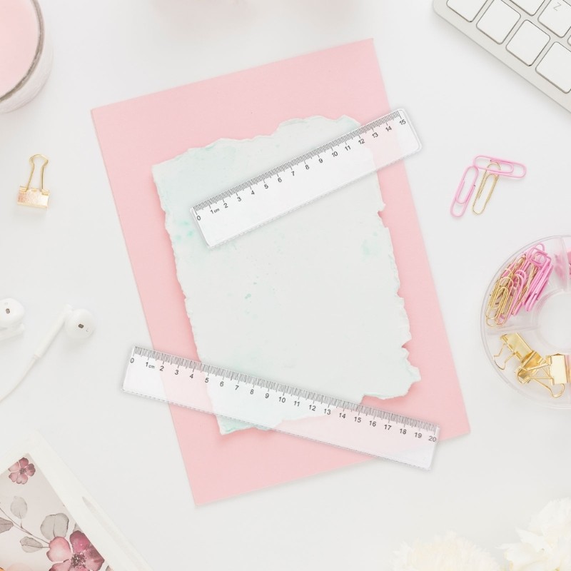 5 Pcs 15cm 20cm Multifunctional Ruler Plastic Ruler Straight Ruler Clear Ruler gallery