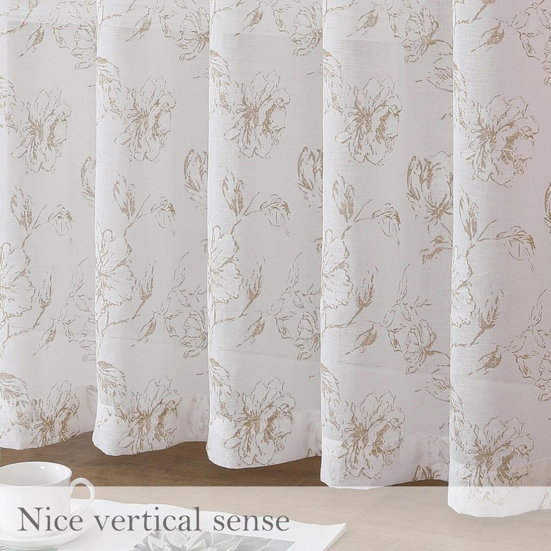 Miss Selectex Sheer Curtains 63 Inch Length 2 Panels Set - Drapes Linen gallery