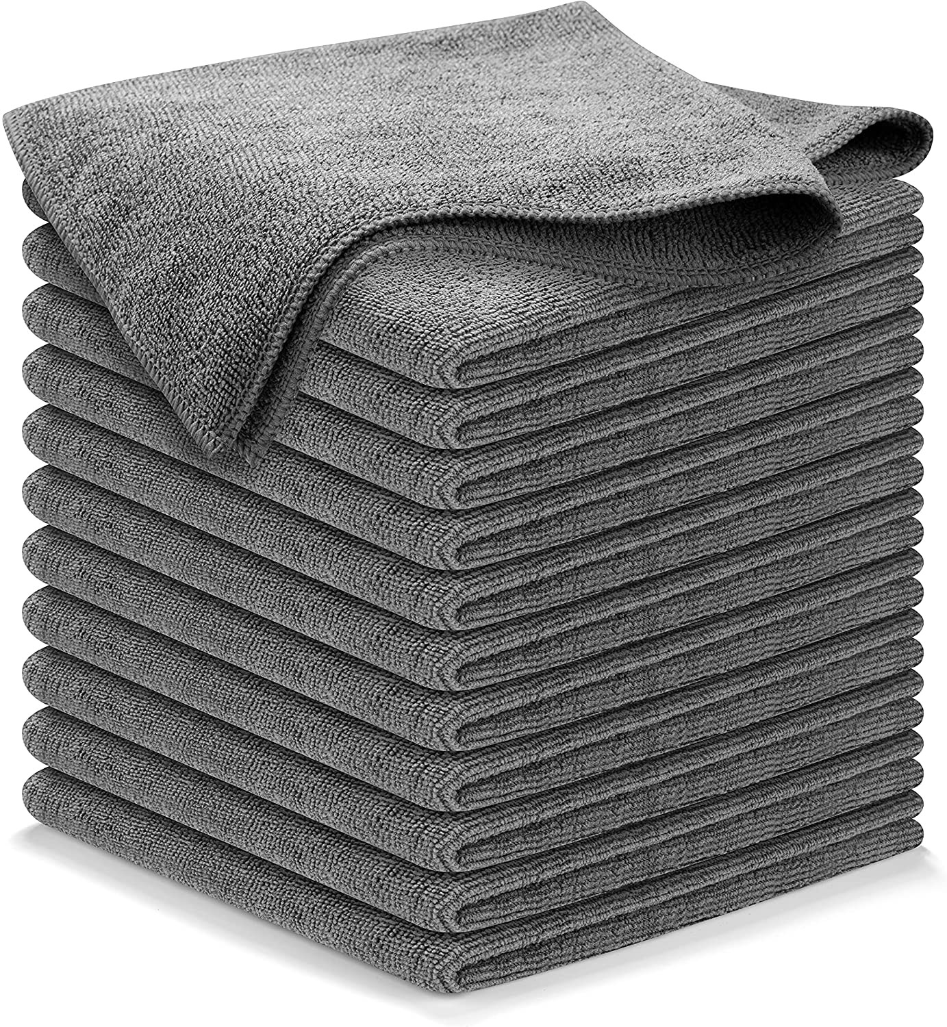 Microfiber Cleaning Cloth Grey - 12 Pcs (12.5"X12.5") - High Performance - 1200 gallery
