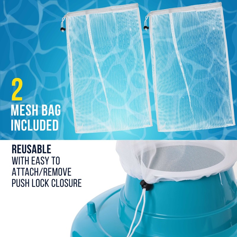 Swimming Pool Leaf Terminator Vacuum, 15" Cleaner, 2 Debris Eater Bags, 8 Jets gallery