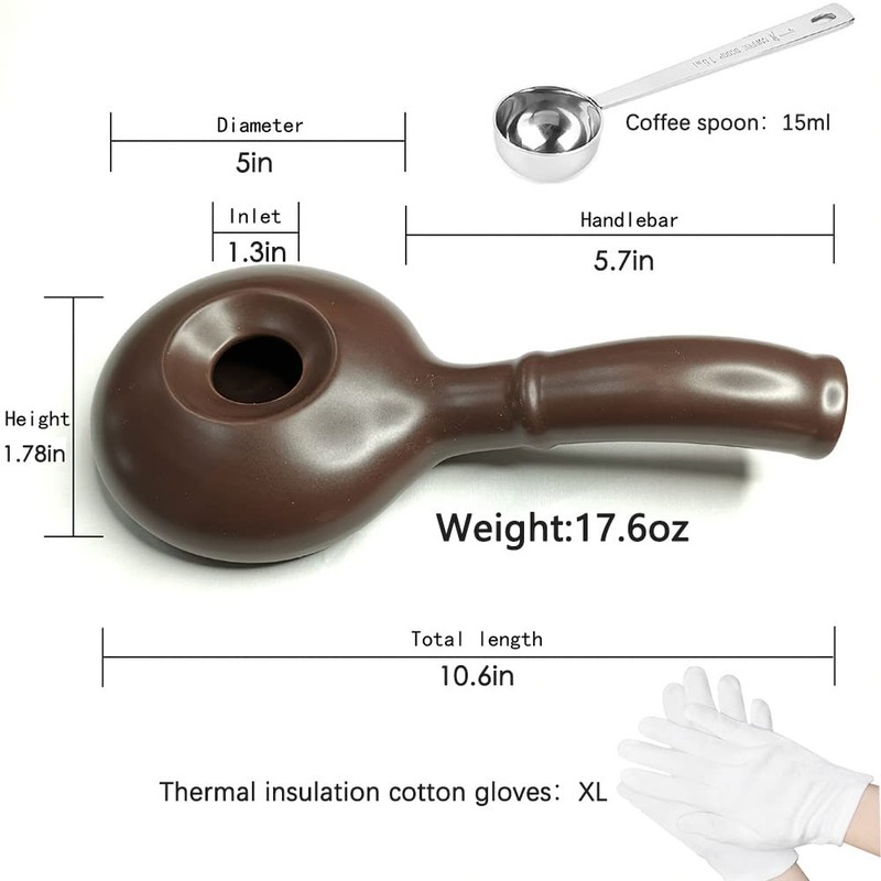 Ceramic Coffee Roaster Machine for Home Use, Handy Stovetop Coffee Bean Roast... gallery