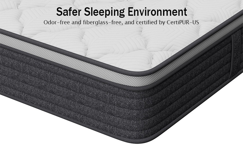 12" 14" Memory Foam Full King Spring Hybrid Mattress in a Box Medium Firm gallery
