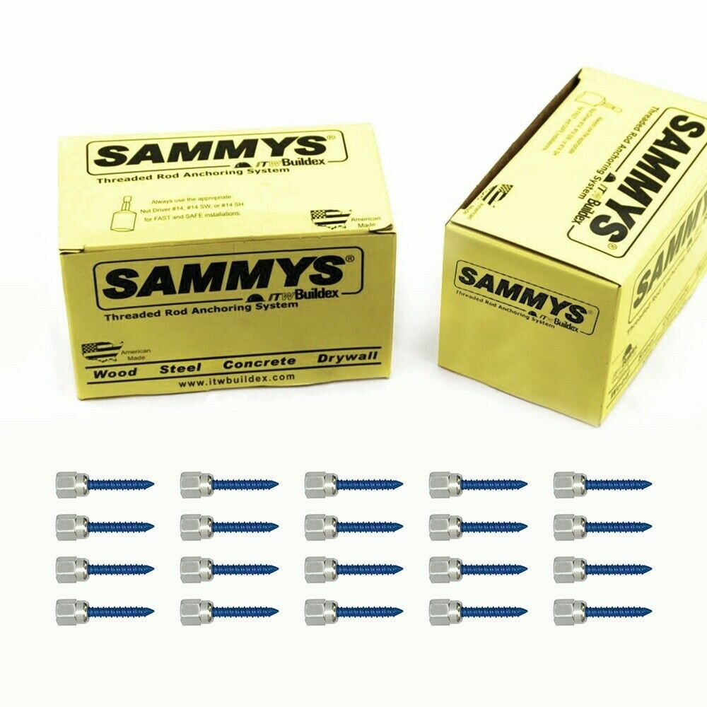 Sammys CST 20 3/8 Inch Vertical Thread Rod 5/16 x 1-3/4 Inch Screw Steel 50 Pcs gallery
