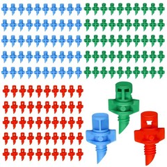 150Pcs Drip Irrigation Emitters, Micro Sprinkler Heads Misting Blue/green/red