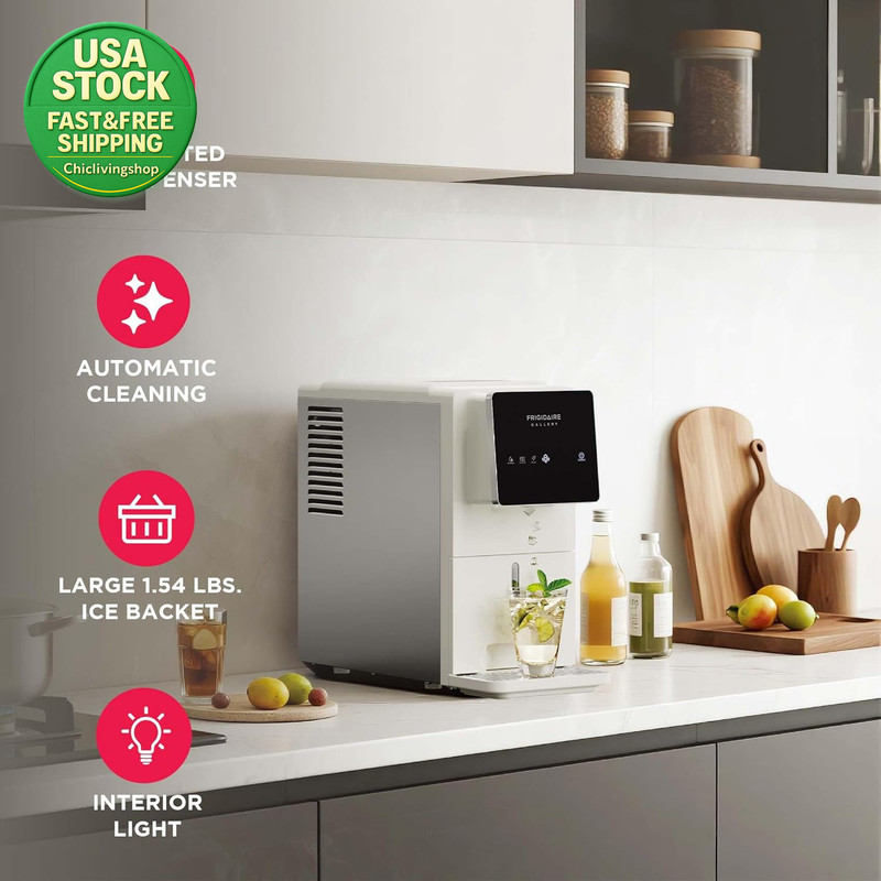Frigidaire Countertop Nugget Ice Maker 33Lbs Daily Auto Self Cleaning White gallery