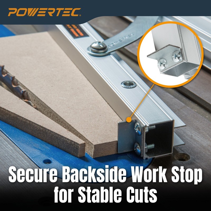 POWERTEC 71035 Table Saw Angle Cutting Jig for Creating Tapered Cuts | 24-Inch gallery