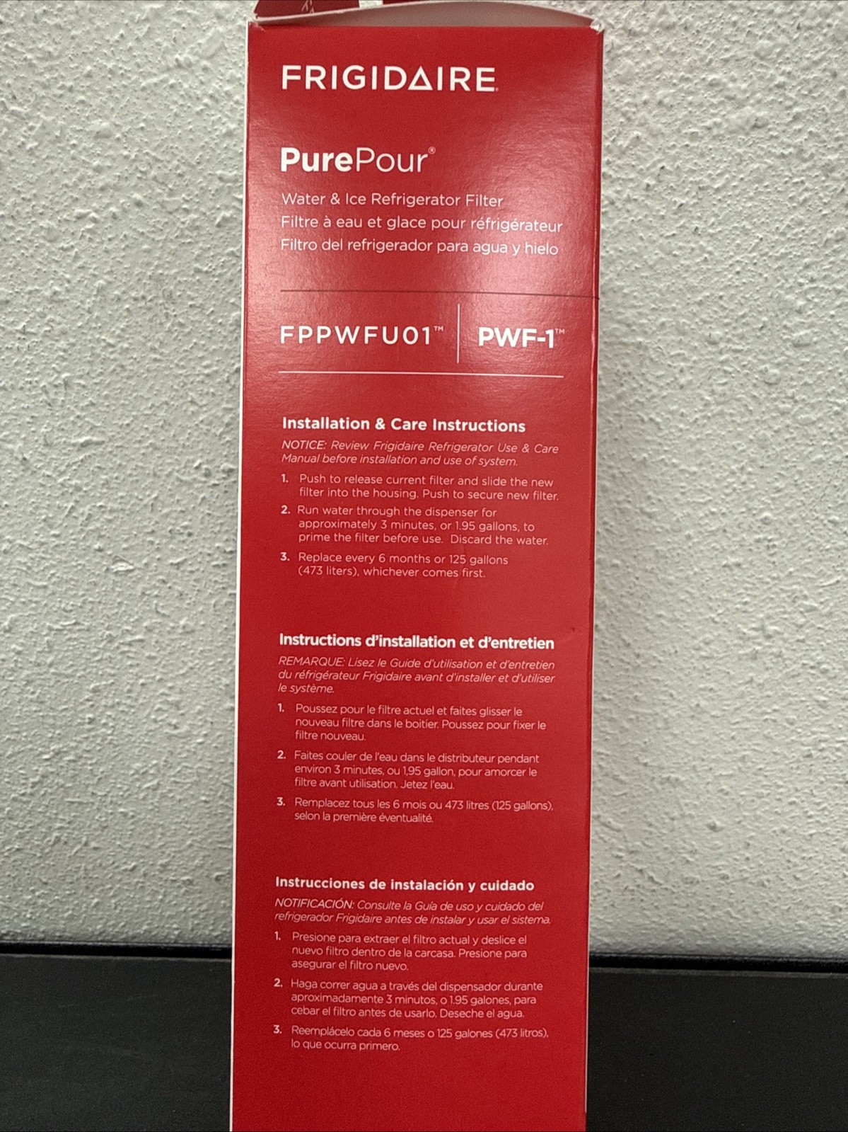 Frigidaire PWF-1 FPPWFU01 Refrigerator PurePour Water & Ice Filter gallery