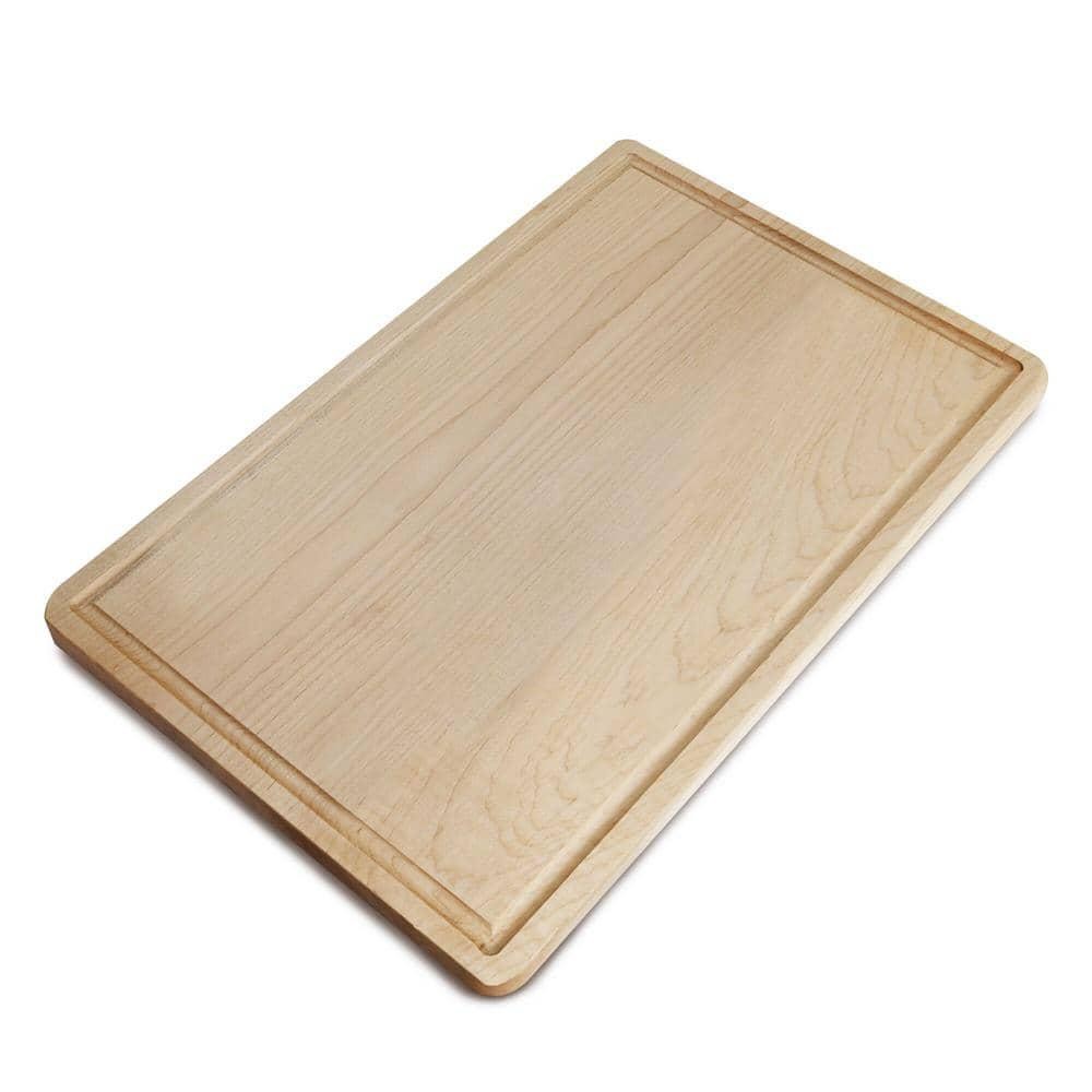 Maple Cutting Board Wood Reversible Juice Groove American Hardwood Durable 18x12 gallery