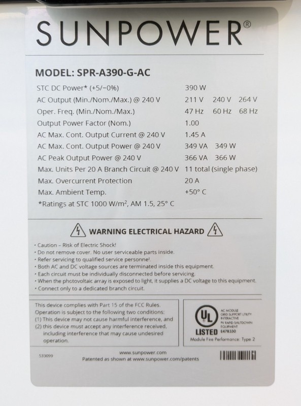 SunPower 390W solar panel, model SPR-A390-G-AC Lot OF 2 Pieces. gallery