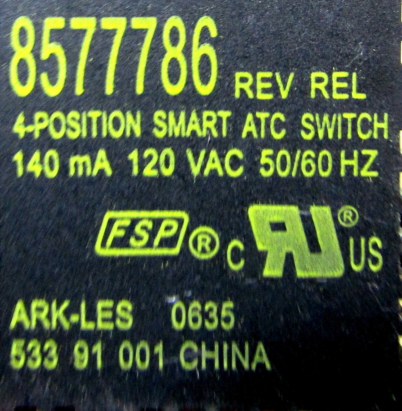 8577786 Rev REL | FSP WASHER SWITCH SWITCH OEM ***FREE 1 YEAR WARRANTY*** gallery
