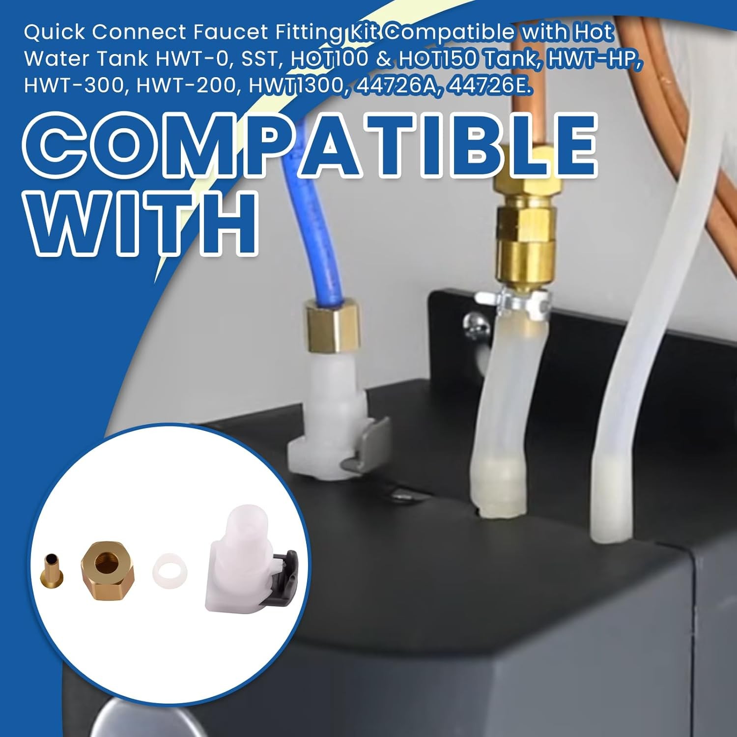 43103C Quick Connect Faucet Fitting Kit Fits Hot Water Tank HWT-0,SST,HOT100/150 gallery