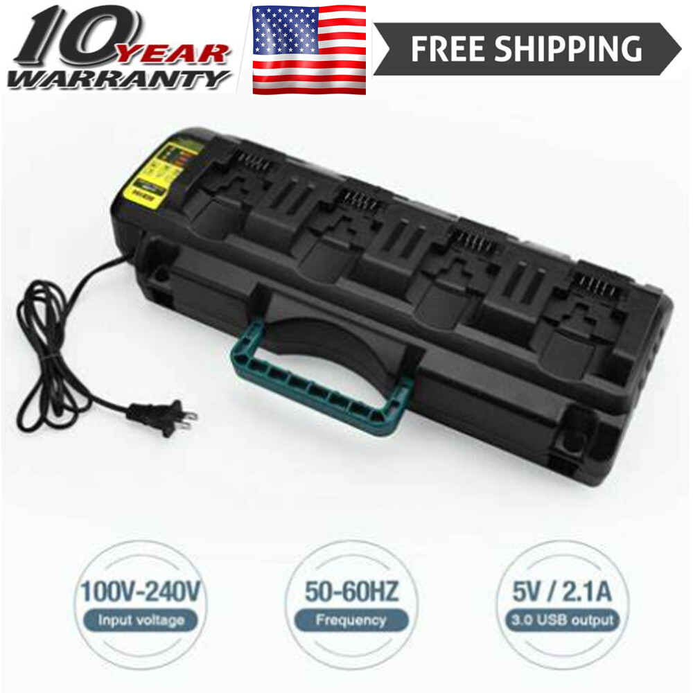 for DeWALT DCB104 12V 20V MAX Simultaneous 4-Port Fast Battery Charger 4 in one gallery