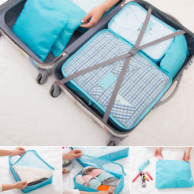 9-Pack Water-Resistant Clothes Storage Bags - Durable Travel Luggage Organizer gallery
