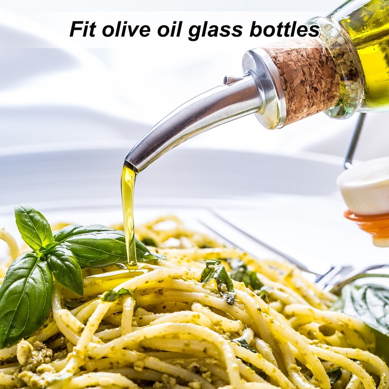 2Pack Auto Flip Olive Oil Spout for Pours Liquid Olive Oil Wine Vinegar gallery