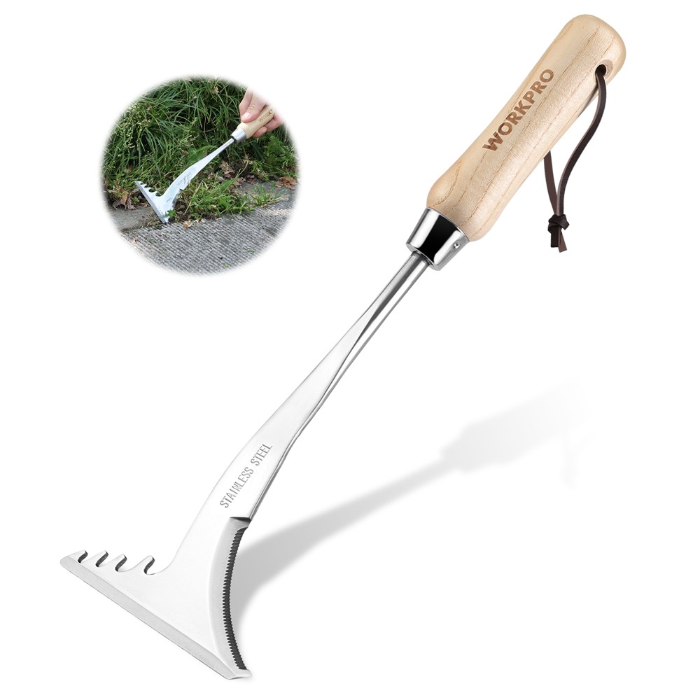 WORKPRO 13.5" Crack Weeder Stainless Steel Crevice Weed Tool Weed Puller Spatula gallery