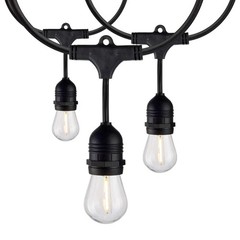 24Ft – LED String Light – Includes 12-S14 bulbs – 2200K – 120Vs – 2 Pack