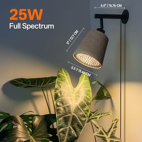 Hanging Grow Lights for Indoor Plants, 25W Full Spectrum, 4H/9H/14H Timer, gallery