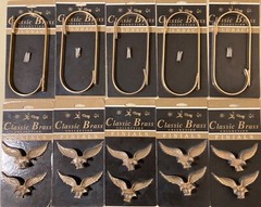 CLASSIC BRASS 10 HOLDBACKS AND 10 EAGLE FINIALS ~ BRAND NEW ~ Plus 1 Extra Each