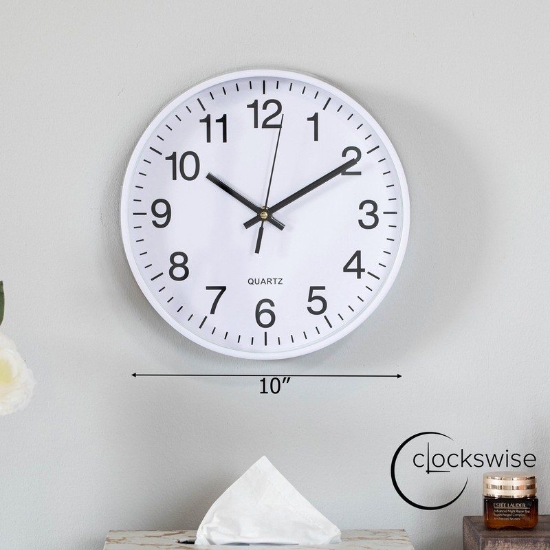 New Clockswise Black Analog Clock – Silent, Non-Ticking for Wall, Office Desk gallery