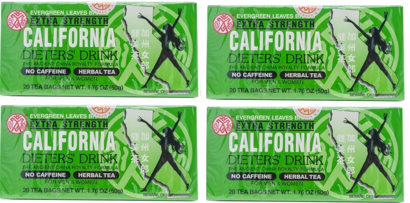 4 BOXES CALIFORNIA DIETERS' DRINK EXTRA STRENGTH TEA (20 Tea Bags) Best by 11/31 gallery