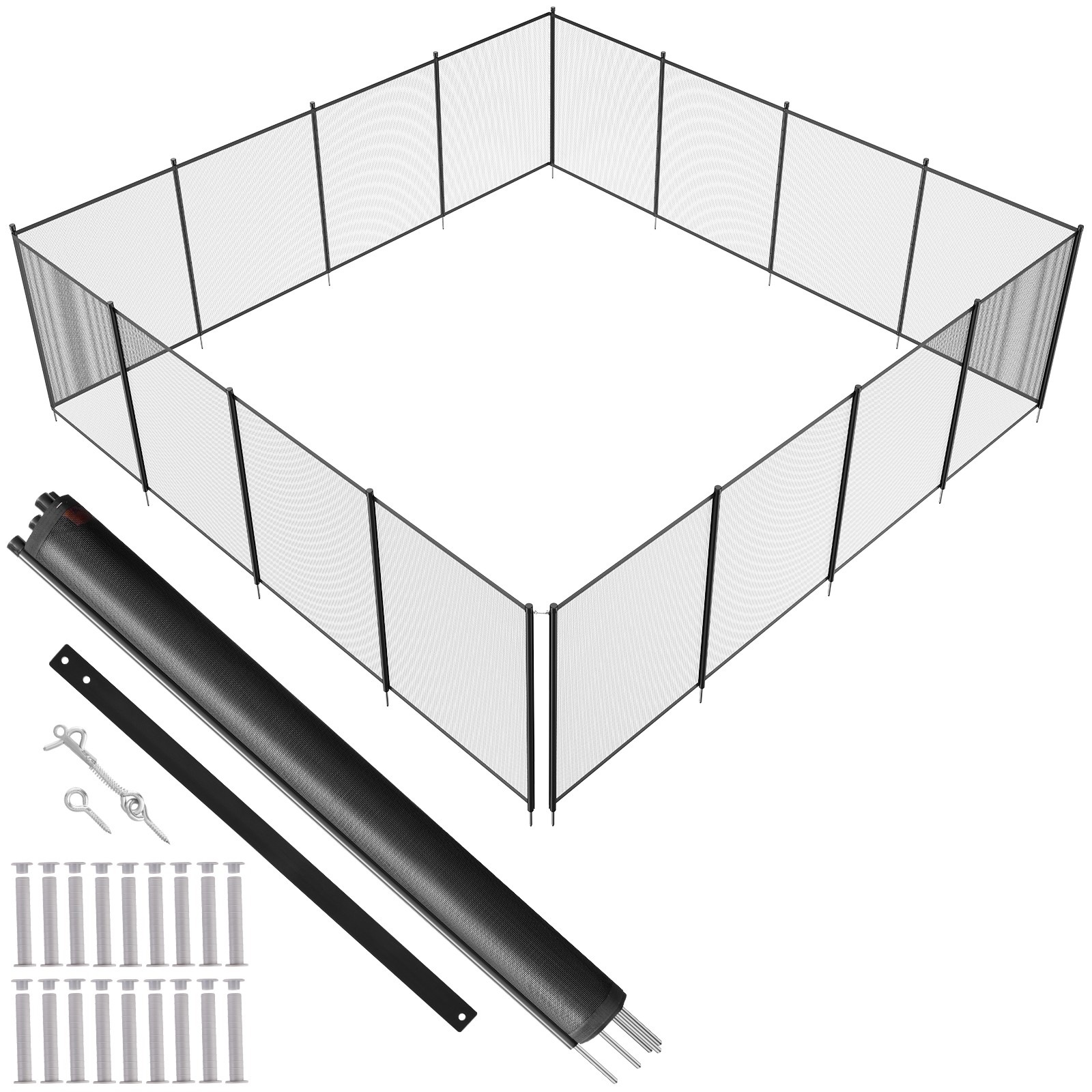 VEVOR Pool Fence 4 x 48 FT Removable Pool Fences for Inground Pools Outdoor gallery