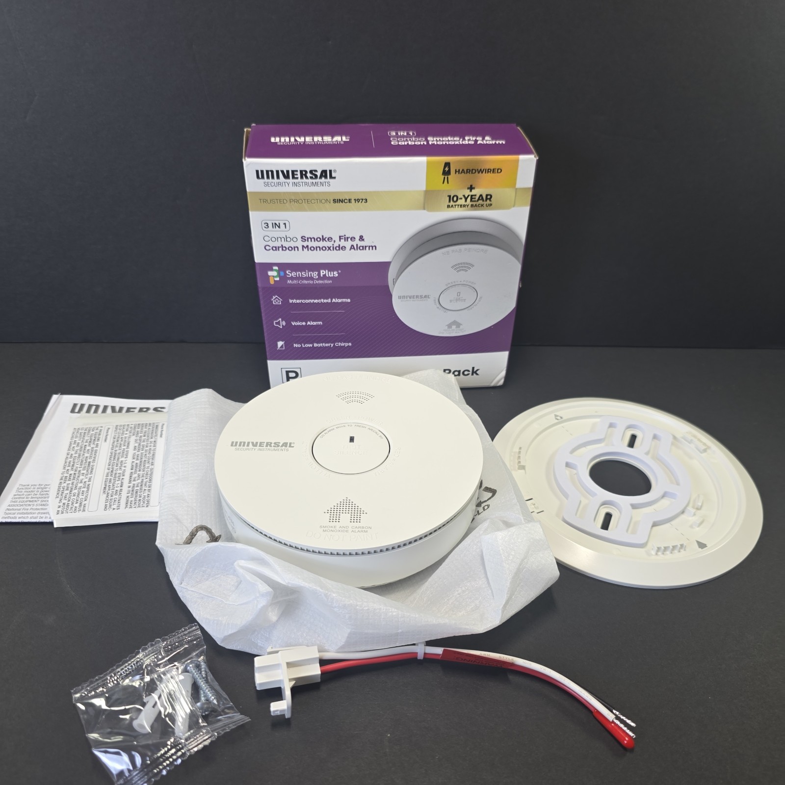 Universal Security Instruments Hardwired Smoke Carbon Monoxide Detector 12/2025 gallery