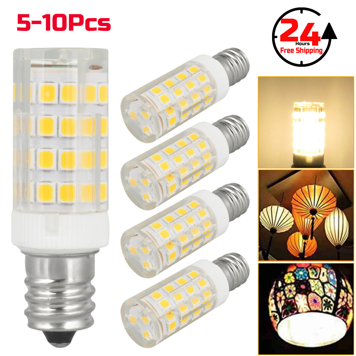 70 W Equivalent LED Bulb 7W Corn Light E12 240lm Daylight 6000K Pack of 5 gallery