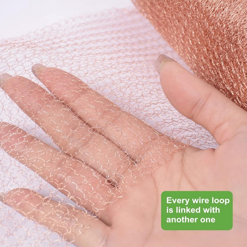 5”x 32ft 100% Pure Copper Mesh Distilling Knitted Copper Mesh Rol w/WoodenStick gallery