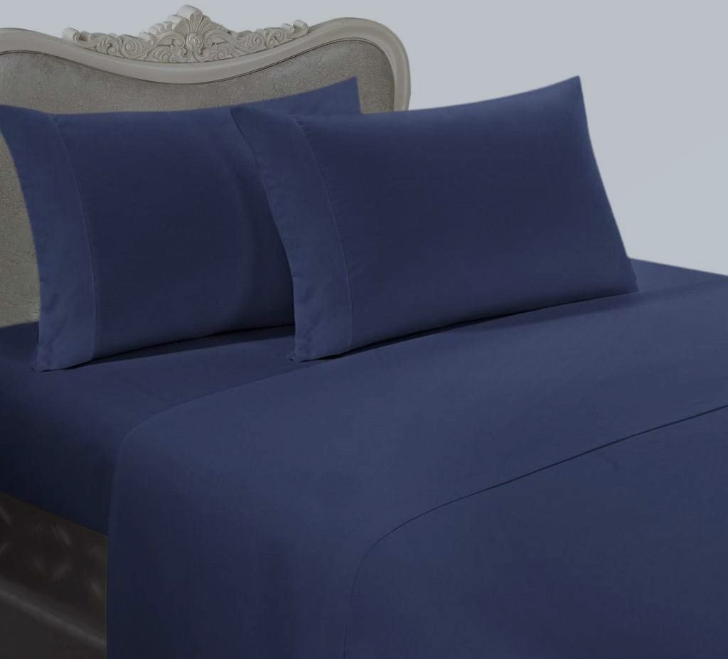4 Piece Solid Sheet Set - 600 TC Egyptian Cotton Elasticised Pocket 16" - 22" gallery