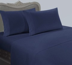 4 Piece Solid Sheet Set – 600 TC Egyptian Cotton Elasticised Pocket 16″ – 22″