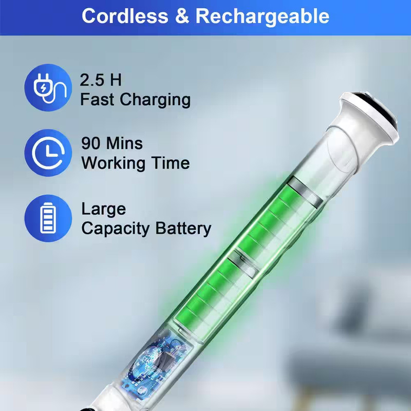 47 In. Cordless Cleaning round Brush with 5 Replaceable Heads gallery