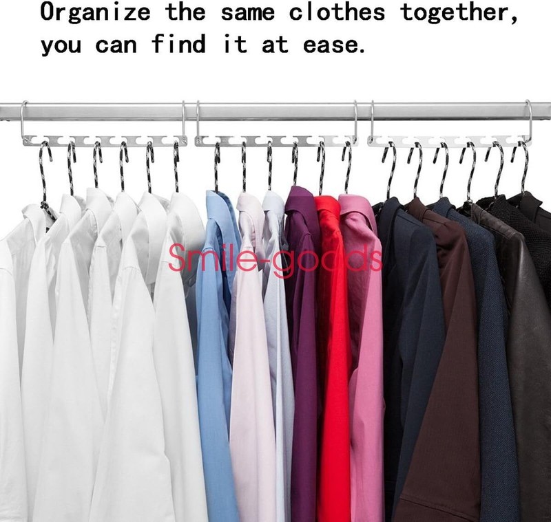 6 Pack Magic Clothes Hangers Organizer Closet Space Saving Saver Metal Hanger gallery