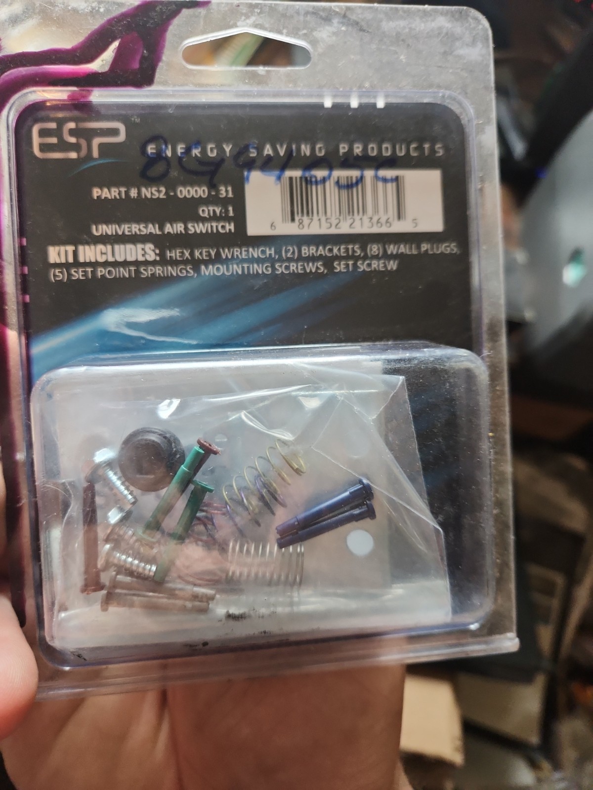 ESP AIR PRESSURE SWITCH NS2-0000-31 NOS gallery