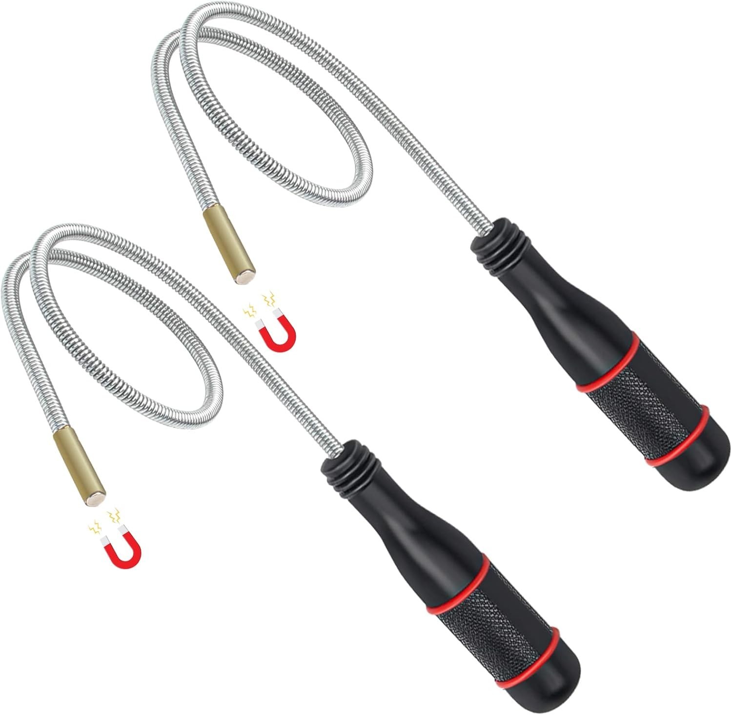 2Pcs Flexible Magnetic Pickup Tool, Bendable Magnet Pickup Tool Sweeper Mechanic gallery